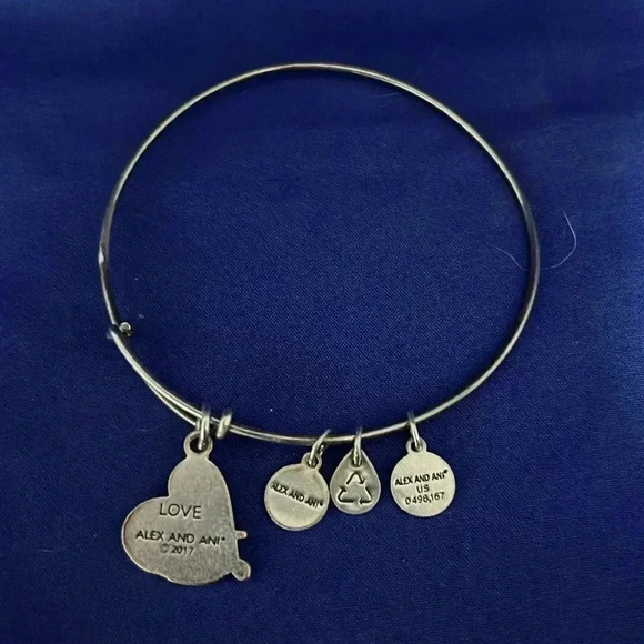 ALEX AND ANI Love Expandable Charm Bangle silver - Picture 2 of 4
